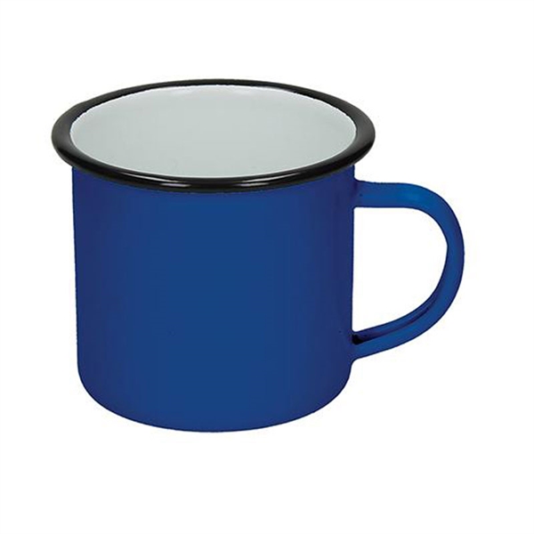 Skodelica Retro, emajlirana, modra