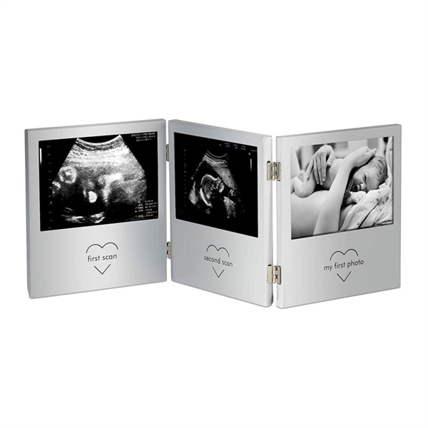 Okvir za 3 fotografije VonHaus Baby Scan, 12.7 x 8.9 cm, siv