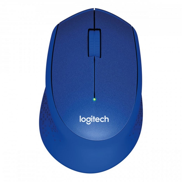 Miška Logitech M330 Silent Plus, brezžična, modra