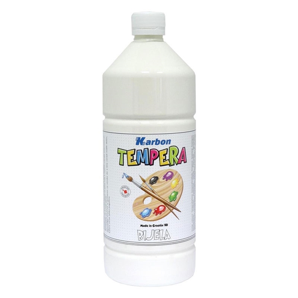 Tempera barva Karbon, bela, 1 L