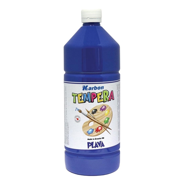 Tempera barva Karbon, modra, 1 L