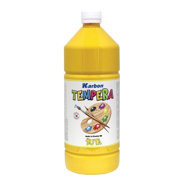 Tempera barva Karbon, rumena, 1 L