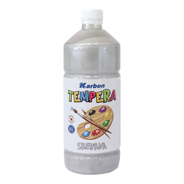 Tempera barva Karbon, srebrna, 1 L