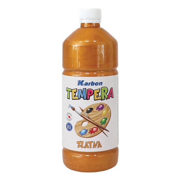 Tempera barva Karbon, zlata, 1 L