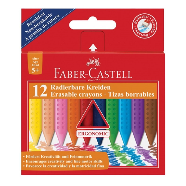 Voščene barvice Faber-Castell Grip, 12 kosov
