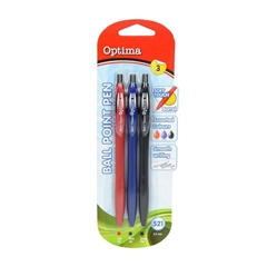 Kemični svinčnik Optima, Soft Touch, 3 kosi