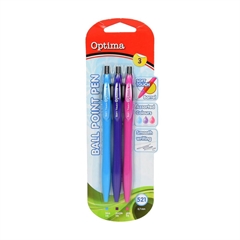 Kemični svinčnik Optima, Soft Touch, 3 kosi (100917)
