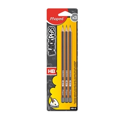 Grafitni svinčnik Maped Black'peps, HB, 3 kosi