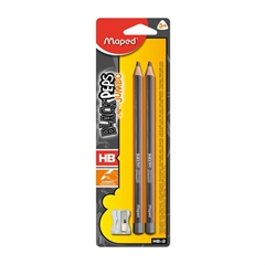 Grafitni svinčnik Maped Jumbo z radirko in šilčkom, HB, 2 kosa