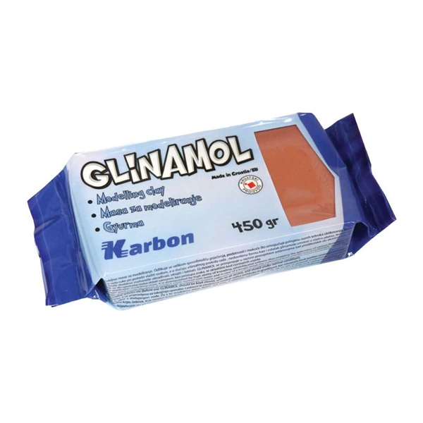 Modelirna masa Karbon Glinamol, 450 g, terakota