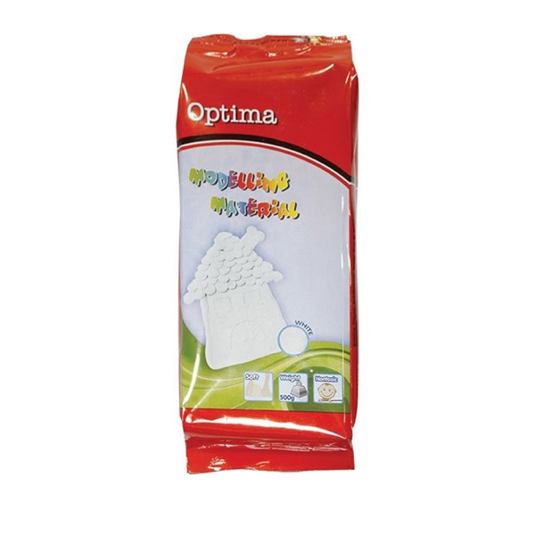 Modelirna masa Optima, 500 g, bela