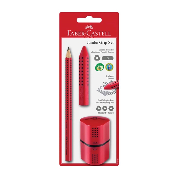 Set Faber-Castell Grip Jumbo, rdeč