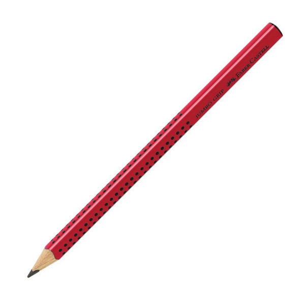 Grafitni svinčnik Faber-Castell Grip Jumbo, B, rdeč