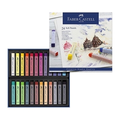 Mehki suhi pastel Faber-Castell, 24 kosov