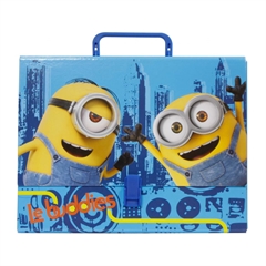 Torba z ročajem Minions, kartonska, svetlo modra