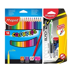 Barvice Maped Color'peps, 14 kosov + tehnični svinčniki Maped