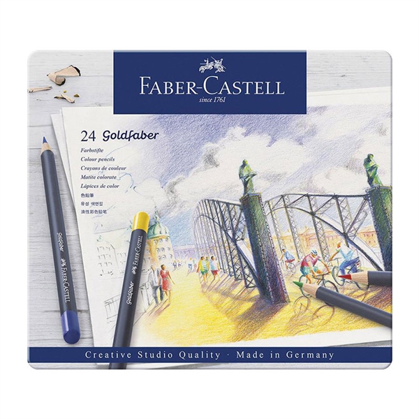 Barvice Faber-Castell Goldfaber Parmanent, 24 kosov
