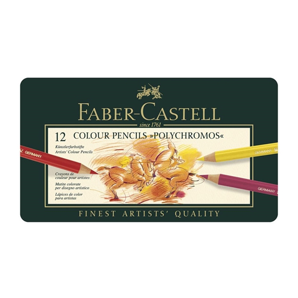 Barvice Faber-Castell Polychromos, 12 kosov