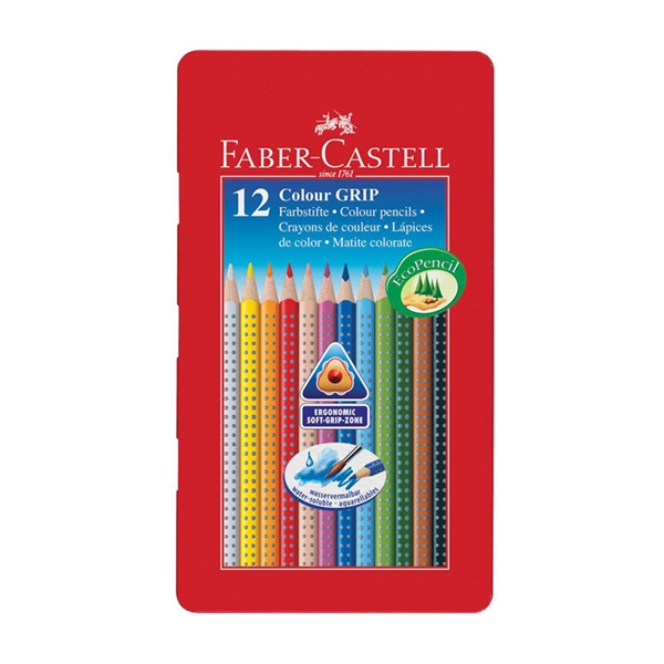 Barvice Faber-Castell Grip, 12 kosov