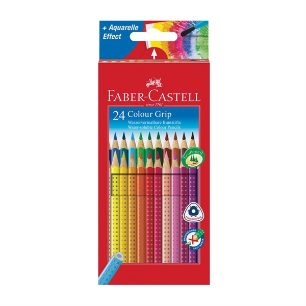 Barvice Faber-Castell Grip, 24 kosov