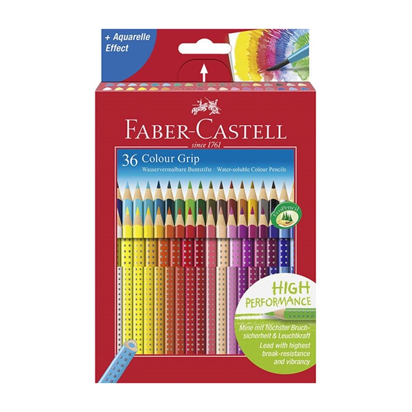 Barvice Faber-Castell Grip, 36 kosov