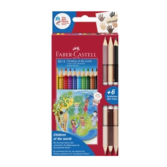 Barvice Faber-Castell Otroci sveta, 10 + 3 kosi