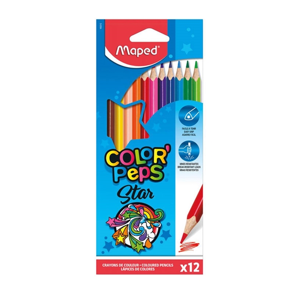 Barvice Maped Color'peps Star, 12 kosov