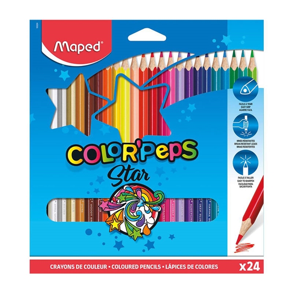 Barvice Maped Color'peps Star, 24 kosov