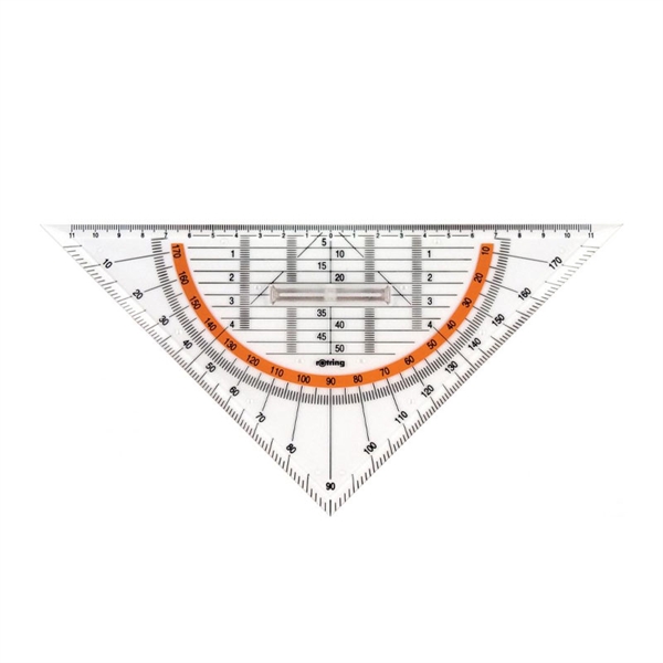 Geotrikotnik Rotring Centro z držalom, 22 cm