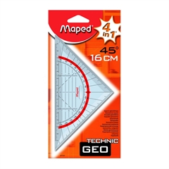 Geotrikotnik Maped Technic z držalom, 16 cm