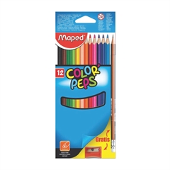 Barvice Maped Color'peps, 12 kosov, grafitni svinčnik + šilček GRATIS