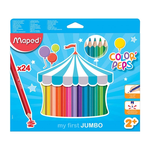 Barvice Maped Color'peps Maxi, 24 kosov