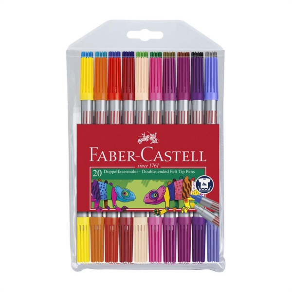 Flomastri Faber-Castell, obojestranski, 20 kosov