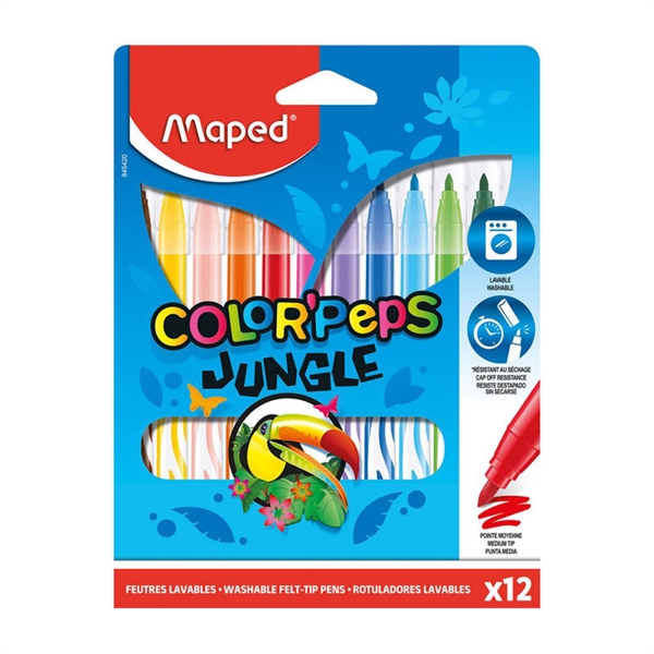 Flomastri Maped Color'peps Jungle, 12 kosov