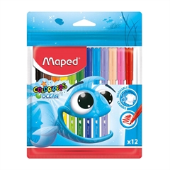 Flomastri Maped Ocean, PVC, 12 kosov