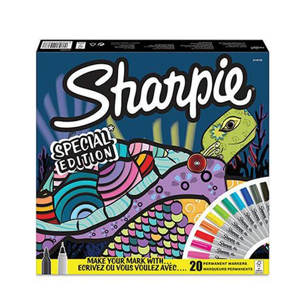 Marker Sharpie Fine Ultimate Edition, Želva, 20 kosov