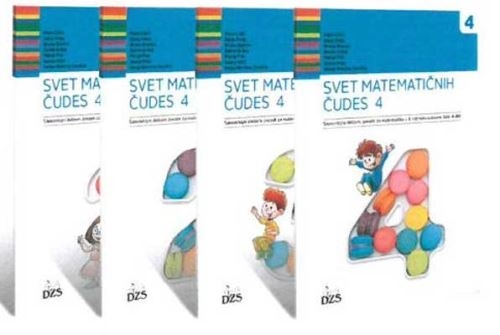 SVET MATEMATIČNIH ČUDES 4, SAM. DEL. ZVEZKI V 4 DELIH + KODA