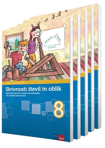 SKRIVNOSTI ŠTEVIL IN OBLIK 8, SAM. DEL. ZVEZEK V PETIH. DELIH