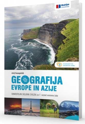 GEOGRAFIJA EVROPE IN AZIJE, SAMOSTOJNI DELOVNI ZVEZEK  + KODA