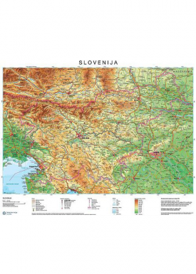 Slovenija, stenski zemljevid
