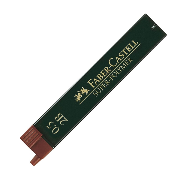 Mine za tehnični svinčnik Faber-Castell, 2B, 0.5 mm, 12 kosov