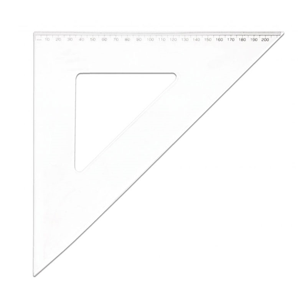 Trikotnik 45°, 21 cm