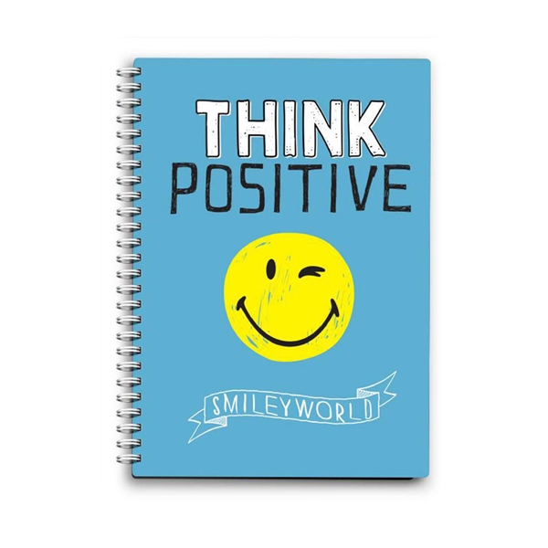 Beležnica Smiley Think Positive s špiralo, A6, 80 listov, črte