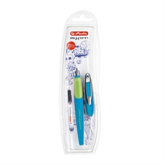 Nalivno pero Herlitz My pen + črnilni vložek, Blue-Neon