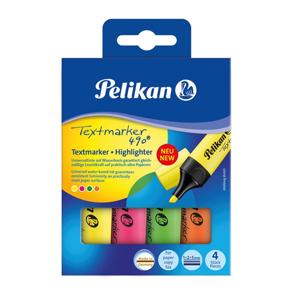 Označevalec teksta Pelikan Textmarker 490, 4 kosi