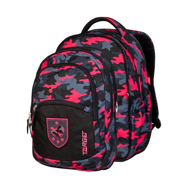 Šolski nahrbtnik 2v1 Target Curved Camouflage Pink