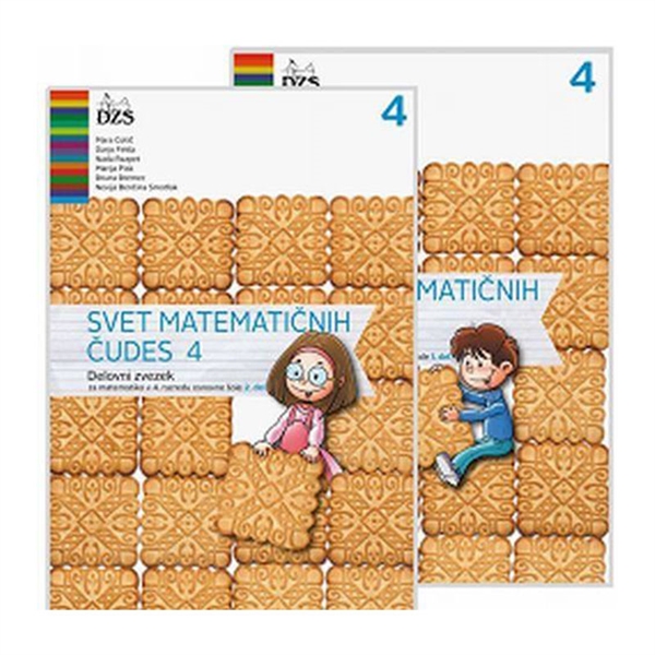 SVET MATEMATIČNIH ČUDES 4, DELOVNI ZVEZEK, 2 DELA + KODA