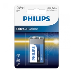Baterija Philips  9V (6F22), 1 kos