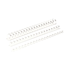 Plastične špirale Fellowes, 8 mm, bele, 100 kosov