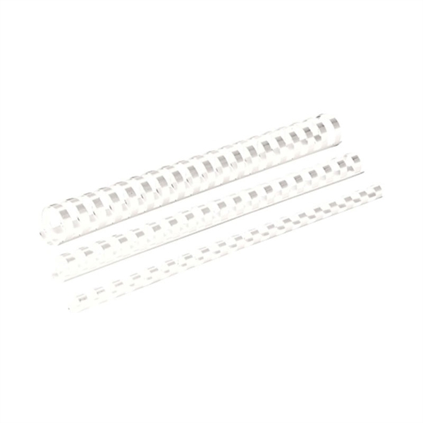 Plastične špirale Fellowes, 8 mm, bele, 100 kosov